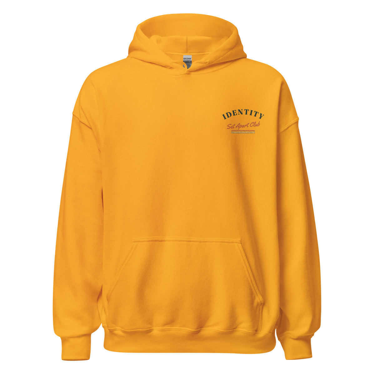 Identity Set Apart Club Embroidered Hoodie in Tangerine Sunset