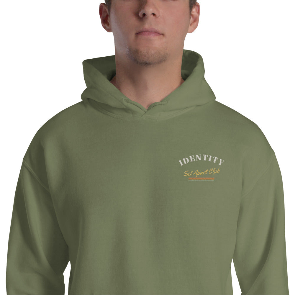 Identity Set Apart Club Embroidered Hoodie in Forest Green
