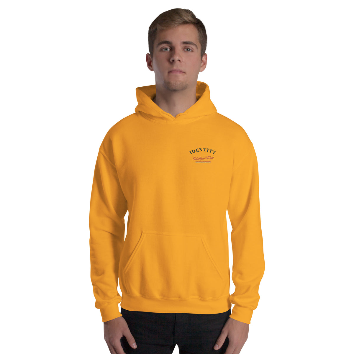 Identity Original Clubhouse Crest Hoodie in Tangerine Sunset