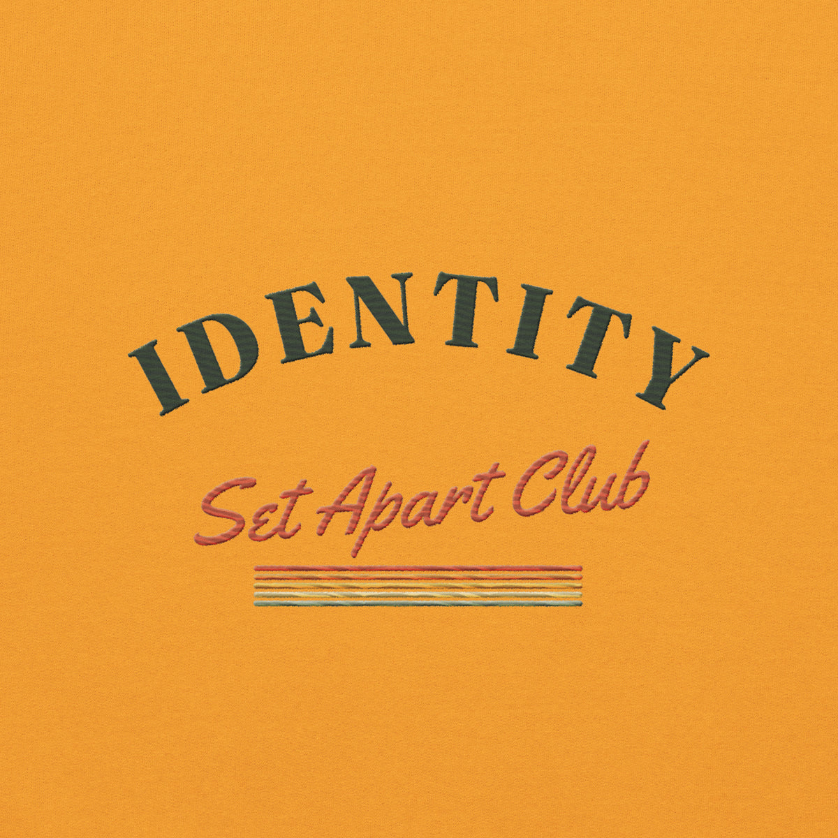 Identity Original Clubhouse Crest Hoodie in Tangerine Sunset