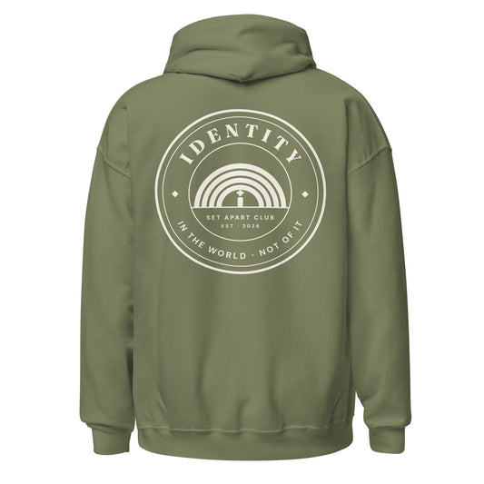 Identity Original Clubhouse Crest Hoodie in Forest Green