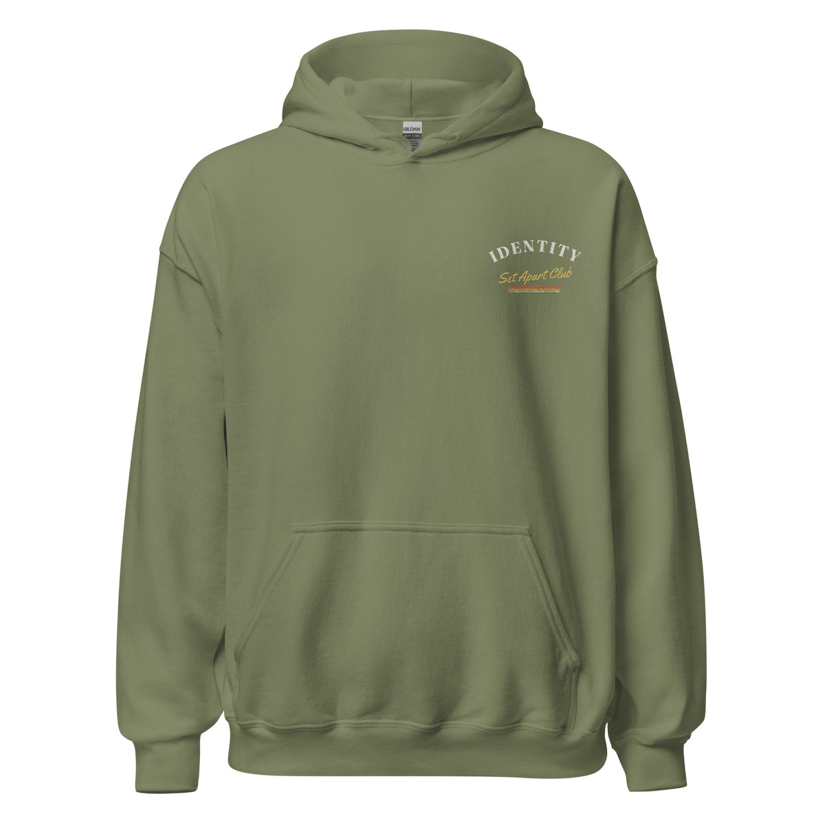 Identity Set Apart Club Embroidered Hoodie in Forest Green