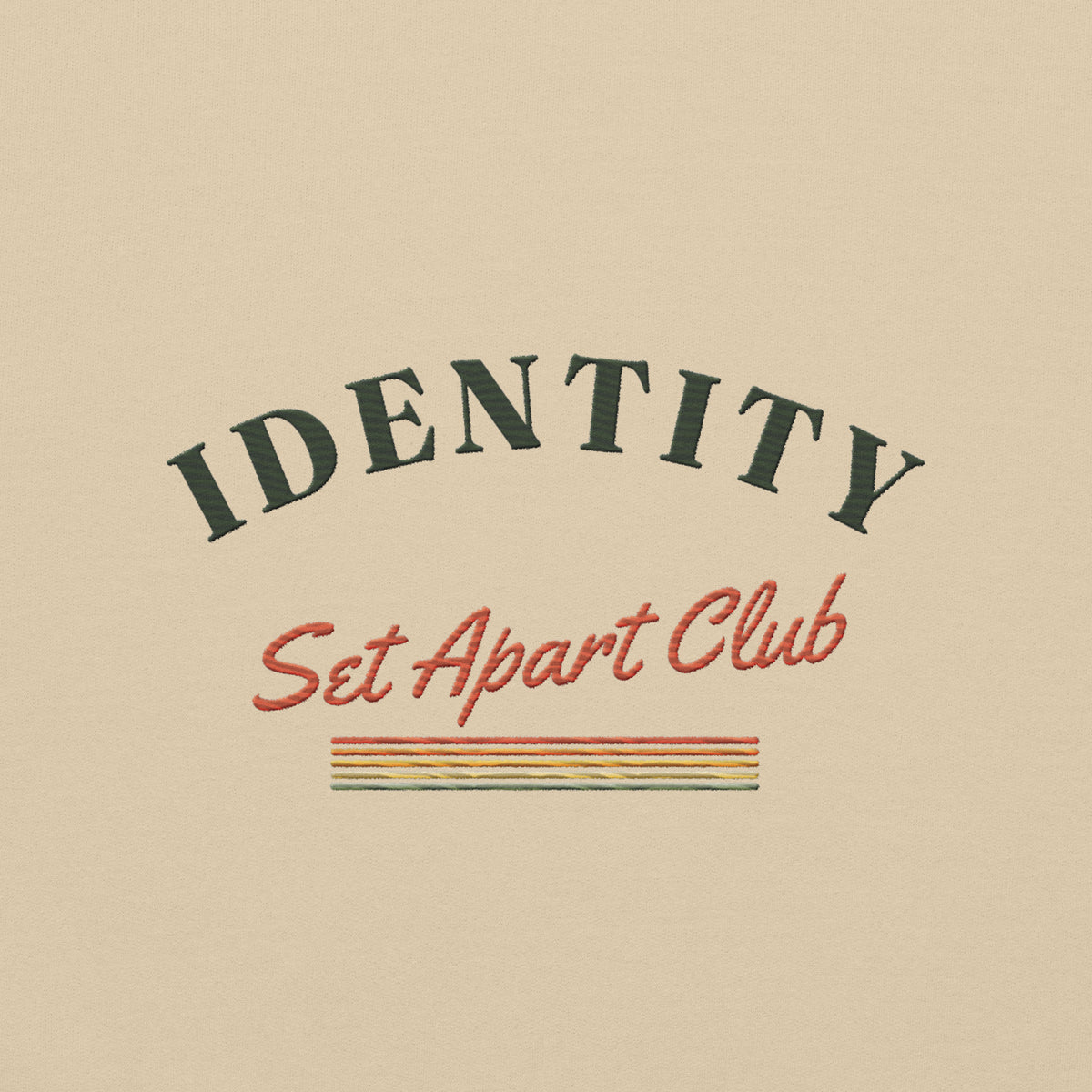 Identity Set Apart Club Embroidered Hoodie in Clubhouse Cream